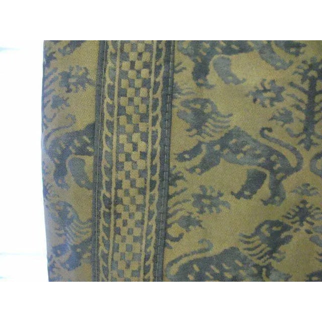 Baroque Vintage Mariano Fortuny Fabric Draperies Famed Sister Parrish Library-Fabric "Richelieu' Pattern Blu For Sale - Image 3 of 8
