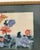 Glass Vintage Framed Floral Needlepoint After Hokusai – Poppies and Butterfly For Sale - Image 7 of 9