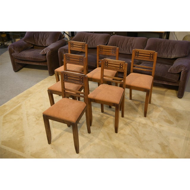 Wood Vintage Brutalist Chairs, 1950s, Set of 6 For Sale - Image 7 of 10