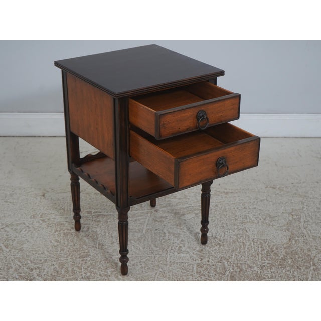 French Theodore Alexander 2 Drawer French Style Nightstand For Sale - Image 3 of 17
