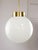 Mid-Century Italian Opaline and Brass Globe Pendant Lamp For Sale - Image 11 of 18