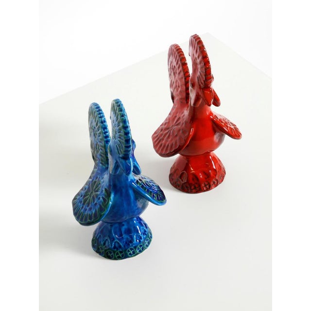 Ceramic Roosters by Aldo Londi for Bitossi, Italy, 1960s, Set of 2 For Sale - Image 10 of 18