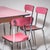Pink Formica Dining Set of Table and Chairs, Italy, 1960s, Set of 7 For Sale - Image 4 of 12