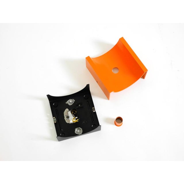 Space Age Metal Wall Lamps in Orange by Klaus Hempel for Kaiser Leuchten, 1960s, Set of 2 For Sale - Image 16 of 18