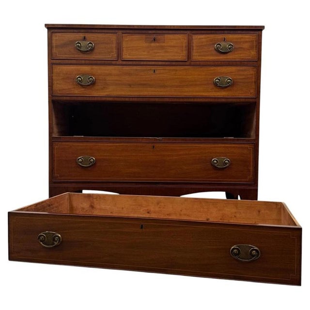 Antique Late Georgian Mahogany Chest of Drawers, 1790 For Sale - Image 3 of 12