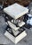 1990s Faux Stone Plant Stand Side Table 3 Tier Vintage Neoclassical Metal 25" For Sale - Image 5 of 11