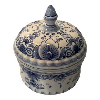 Royal Dutch Delft Faience Candy Dish For Sale