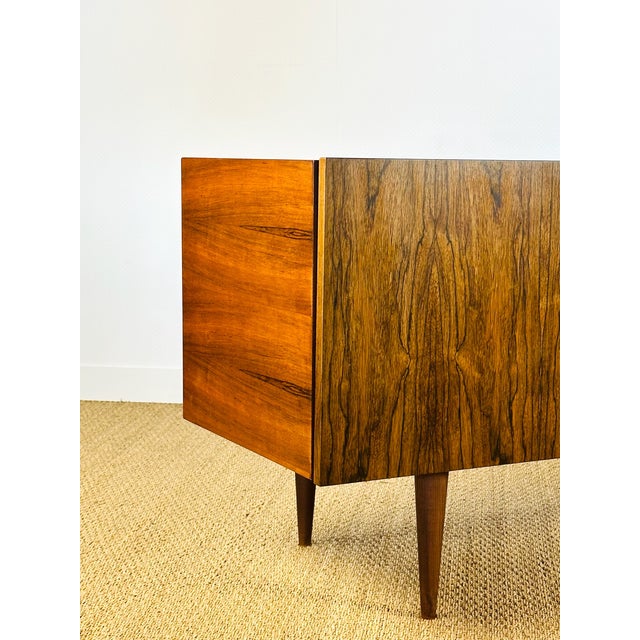 Brown Scandinavian Rosewood Sideboard with Tapered Legs, 1960 For Sale - Image 8 of 18