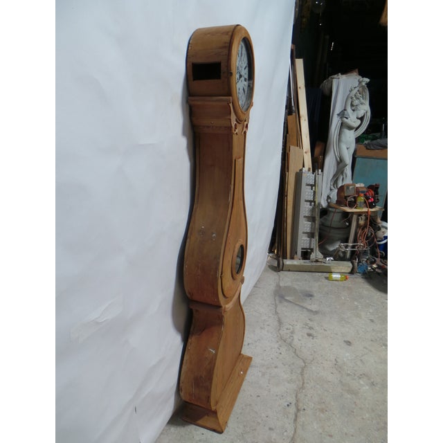Brown Swedish Natural Wood Mora Clock For Sale - Image 8 of 10