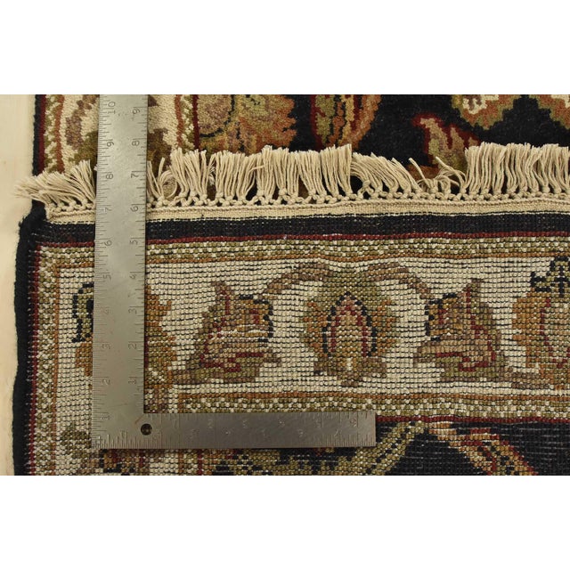 Agra Runner 2’7” X 15’2” Black Wool Traditional Hand-Knotted Oriental Rug For Sale - Image 12 of 12