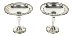 Sterling Silver Dessert Compotes - a Pair