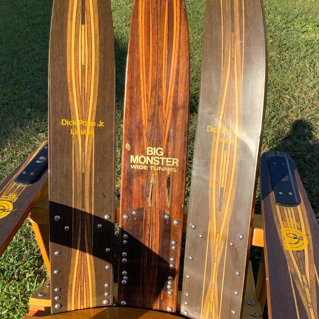 1950s One of a Kind, Dick Pope Jr Cypress Gardens Water Ski Adirondack Chairs Set of 2 For Sale - Image 6 of 11