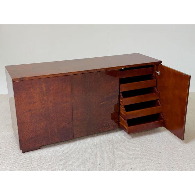 Brown Aldo Tura Sideboard, Italy 1970s For Sale - Image 8 of 12