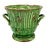 Vintage Vietri Italian Verde Glazed Terracotta Planter With Handles – Mediterranean / Tuscan For Sale