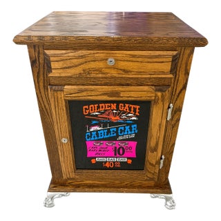 Vintage Oak Gaming Cabinet in the Style of a Slot Machine, Late 20th Century For Sale