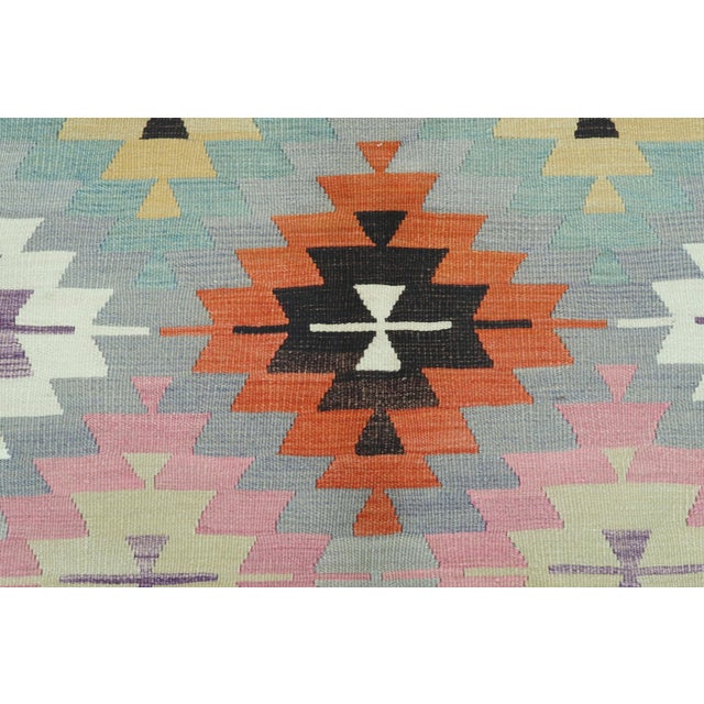 Textile Vintage Turkish Antalya Kilim Flatweave Rug For Sale - Image 7 of 11