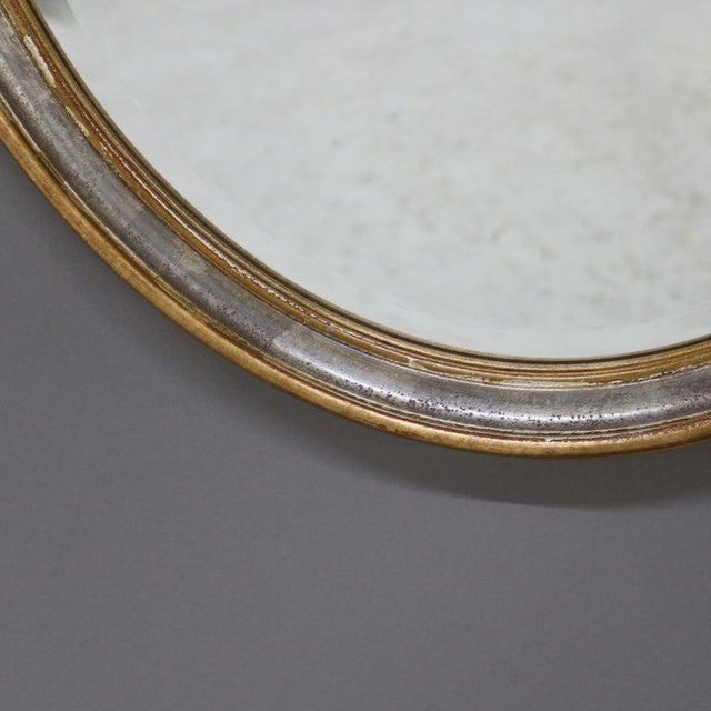 Early 20th Century Antique Oversized French Giltwood Wall Mirror With Silver Embellishments For Sale - Image 5 of 8