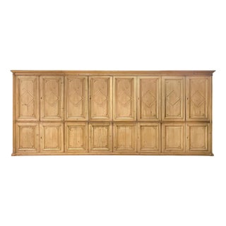 A Grand Georgian-Style Pine Library Cupboard or Kitchen Cabinets, C. 1920. For Sale
