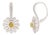 Vintage Style 2.29 Ct Fancy Yellow Diamond Floral Cluster Drop Earrings 18k Gold- A Pair For Sale