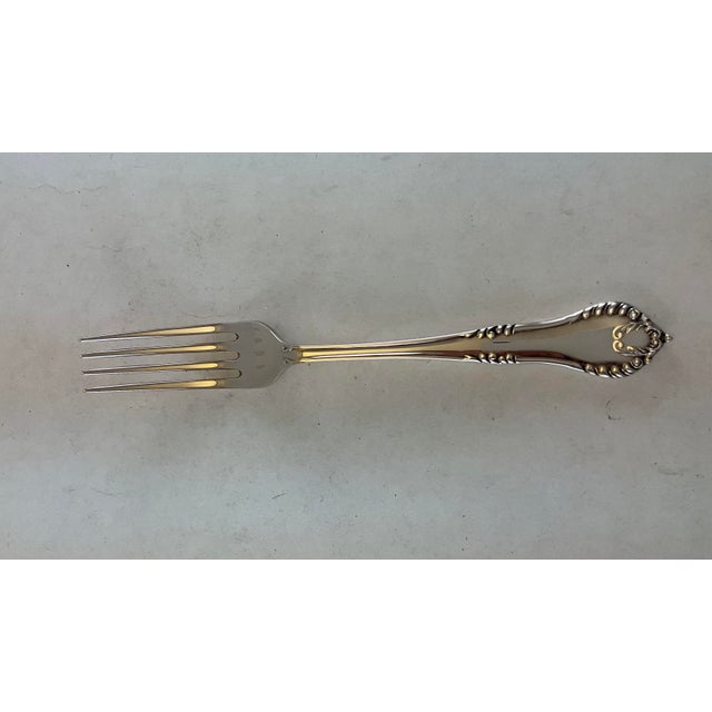 The Finest, Silver Plated Dessert/Salad Fork, Chesterfield. For Sale - Image 9 of 13