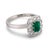 1950s 1950s Mid Century English 0.60 Emerald Diamond 18k White Gold Ring, Size 7.25 For Sale - Image 5 of 5