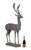 An exceptional and stately vintage cast lead garden sculpture of a standing stag, exhibiting a beautifully proportioned,...