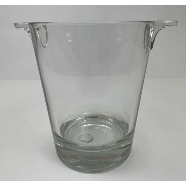 Postmodern Vintage Glass Crystal Ice Bucket by Cristal d'Arques France For Sale - Image 3 of 9