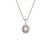 Stylish natural pink sapphire & diamond necklace crafted in 18 karat white gold (circa 1990s). Oval shape mixed cut...