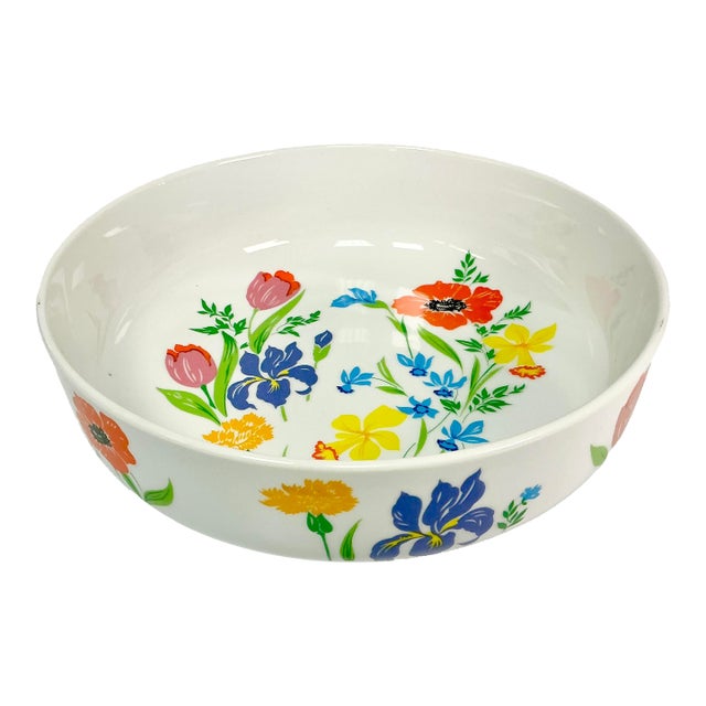 1980s Vintage Heinrich & Co German Boho Chic Hollywood Regency Flora Serving Bowl For Sale
