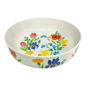 1980s Vintage Heinrich & Co German Boho Chic Hollywood Regency Flora Serving Bowl.