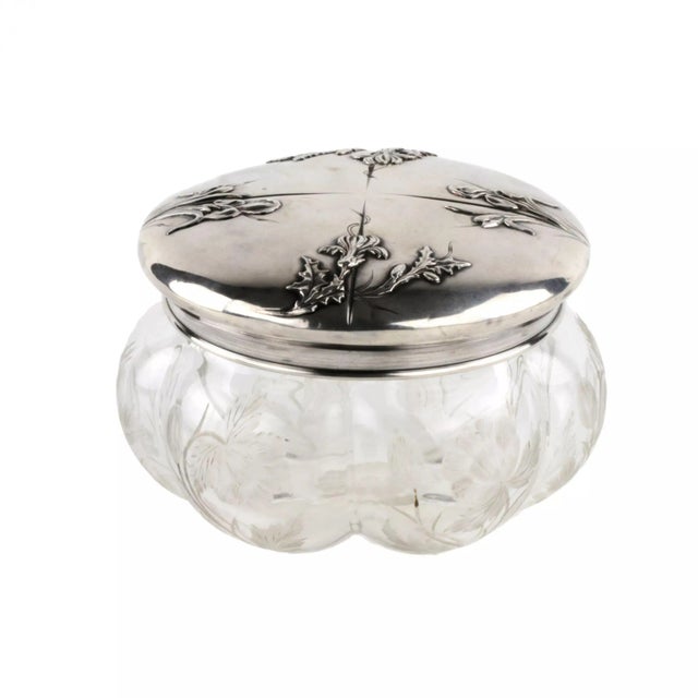 French Bonbonniere with Silver Lid For Sale - Image 9 of 9