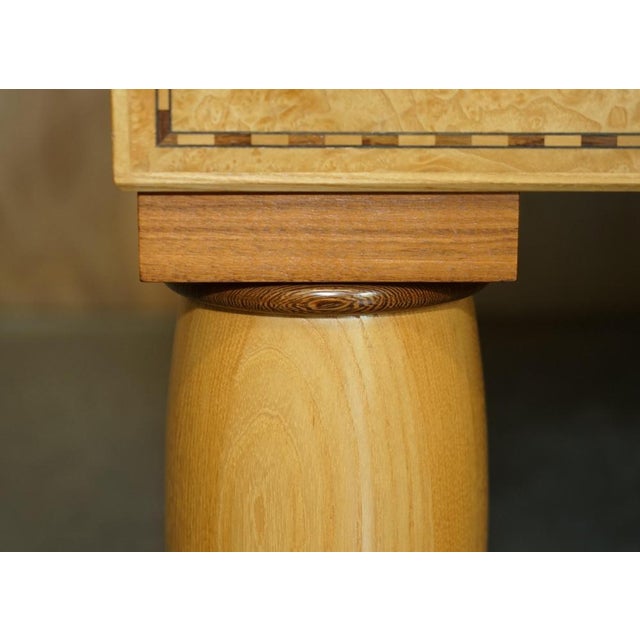 Large Burr Walnut, Satinwood & Oak Coffee Table by Andrew Varah For Sale - Image 6 of 18