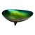 Acid Yellow to Turquoise Blue Enamel Ombré Bowl For Sale