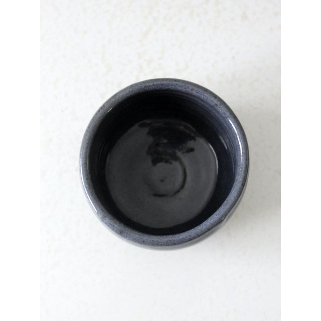 Blue Vintage Handmade Pottery Bowl For Sale - Image 8 of 9
