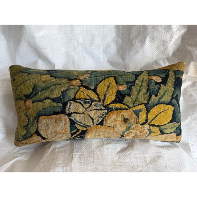 This museum-quality Brussels tapestry pillow represents an exceptional surviving fragment of late 16th-century Flemish...
