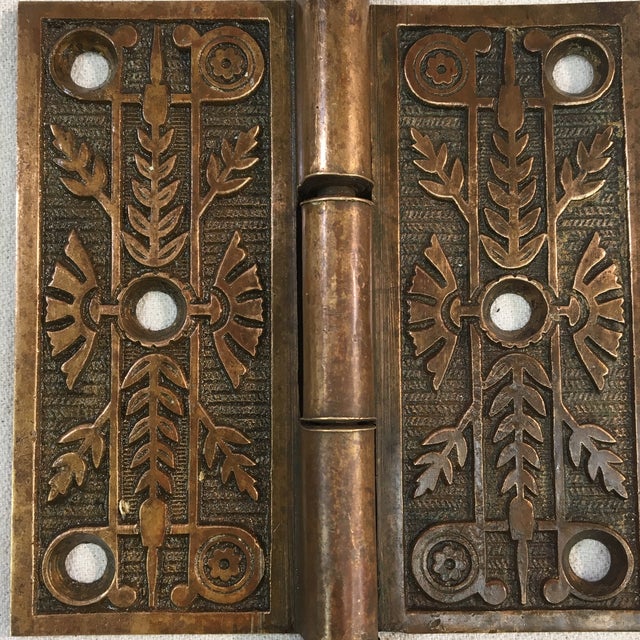 Antique Victorian Eastlake Brass Door Hinge Chairish