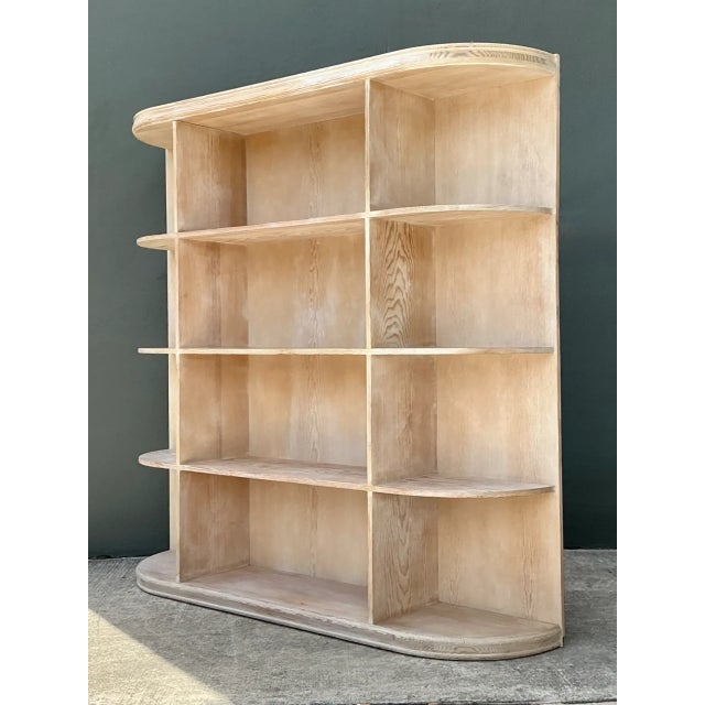 Early 21st Century Vintage Washed Wood Wide Etagere For Sale - Image 5 of 12