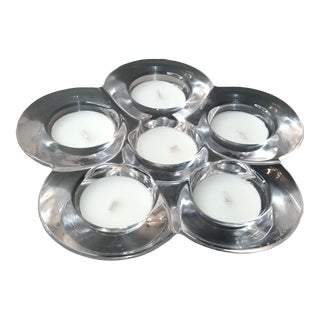 1970s Villeroy & Boch Germany 6 Part Votive Tealite Diamond Shaped Candle Holder For Sale