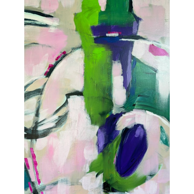 Textile “Sometimes Magic Happens“ Original Abstract Expressionist Painting by Linda McDonough For Sale - Image 7 of 12