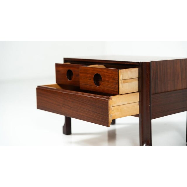 Brown Wooden Nightstands, Italy, 1960s, Set of 2 For Sale - Image 8 of 13