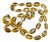 1930s Golden Yellow Amber Bohemian Czech Glass Beaded Necklace For Sale