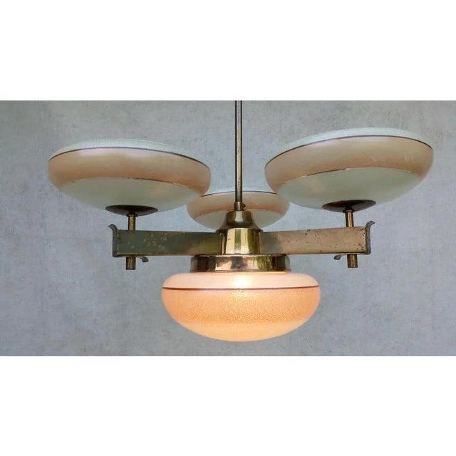 Mid-Century Modern Vintage Model 6448 Chandelier from Zukov For Sale - Image 3 of 18