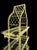 Vintage French Country Yellow Palm Beach Regency Pagoda Wire Bakers Rack Plant Stand For Sale - Image 12 of 13