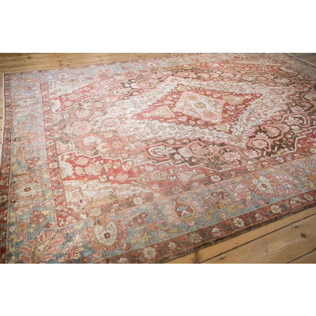 Antique Distressed Sarouk Carpet - 7'1" x 10' For Sale - Image 9 of 12