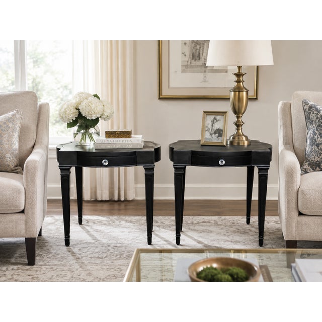 Hollywood Regency Vintage Weiman Heirloom Hollywood Regency Black End Tables, Pair For Sale - Image 3 of 8