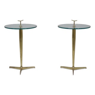 Mid-Century Glass Top Coffee Tables, Italy, 1969, Set of 2 For Sale