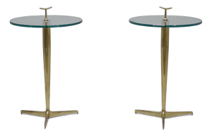 Mid-Century Glass Top Coffee Tables, Italy, 1969, Set of 2
