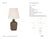 Thomas O'Brien by Visual Comfort Signature Josy 17" Cordless Table Lamp in Positano Sand with Linen Shade Designer: Thomas...