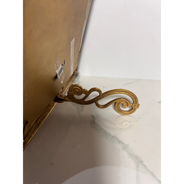 Metal Vintage Art Nouveau Brass Picture Frame Vanity Decor For Sale - Image 7 of 10