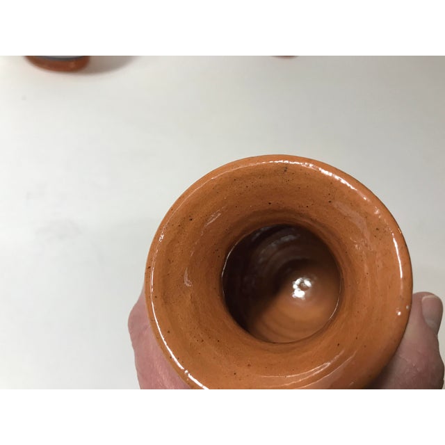 Brown Late 20th Century Panama Tera Cotta Hand Painted Vases - Set of 3 For Sale - Image 8 of 13